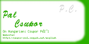 pal csupor business card